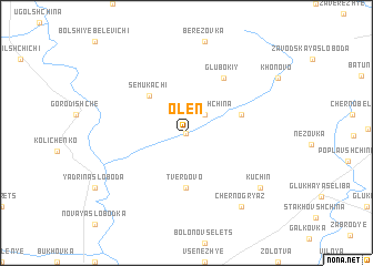 map of Olenʼ