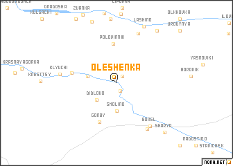 map of Olëshenka