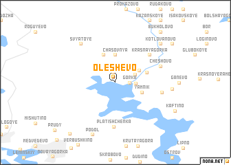 map of Olëshevo