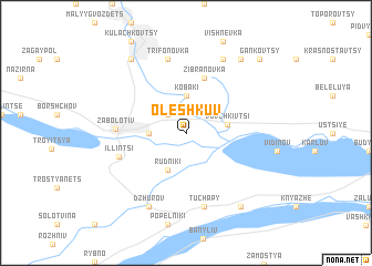 map of Oleshkuv