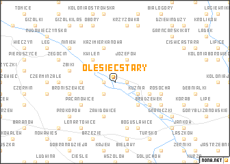 map of Olesiec Stary