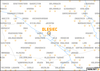 map of Olesiec