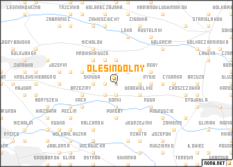 map of Olesin Dolny