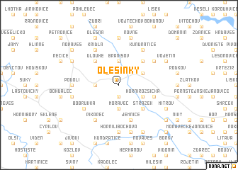 map of Olešínky