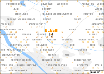 map of Olesin