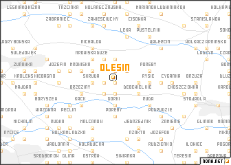 map of Olesin