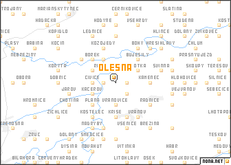 map of Olešná