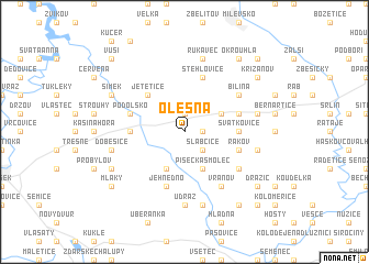 map of Olešná