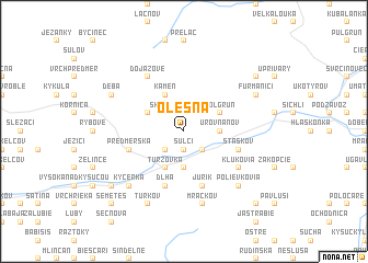 map of Olešná