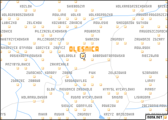 map of Oleśnica