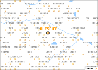 map of Olešnice