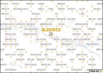 map of Olešnice