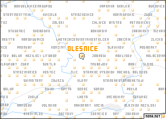 map of Olešnice