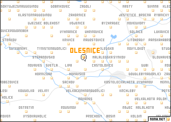 map of Olešnice