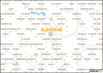 map of Olešnička