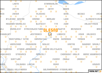 map of Olešno