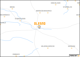 map of Olesno