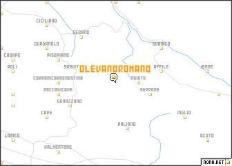 map of Olevano Romano