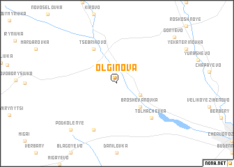 map of Olʼginova