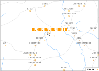 map of Ôlho dʼÁgua da Mata