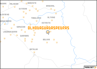 map of Olho dʼÁgua das Pedras