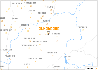 map of Olho-dʼÁgua