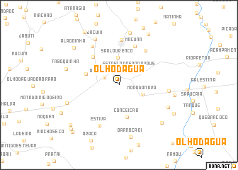 map of Olho-dʼÁgua