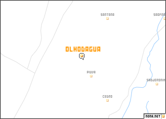 map of Ôlho dʼÁgua