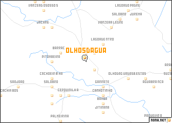 map of Olhos dʼÁgua