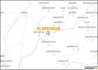 map of Olhos dʼÁgua