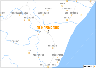 map of Olhos dʼÁgua