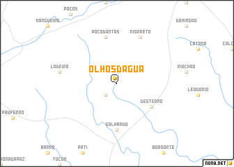 map of Olhos dʼÁgua