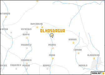 map of Olhos dʼÁgua