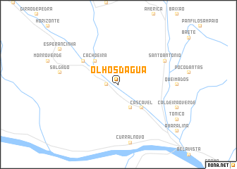 map of Olhos dʼÁgua