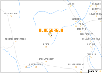 map of Olhos dʼÁgua