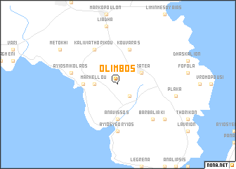 map of Ólimbos