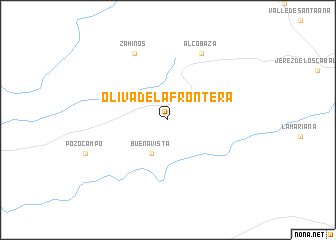 map of Oliva de la Frontera