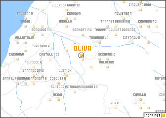 map of Oliva