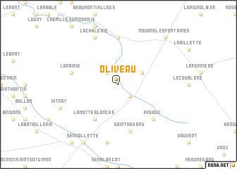 map of Oliveau