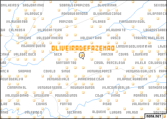 map of Oliveira de Fazemão