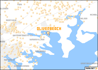 map of Oliver Beach