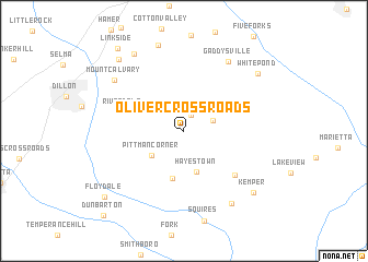 map of Oliver Crossroads