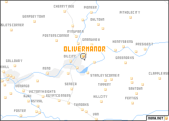 map of Oliver Manor