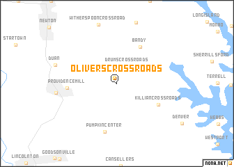 map of Olivers Crossroads