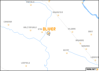 map of Oliver