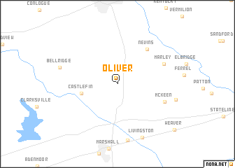 map of Oliver