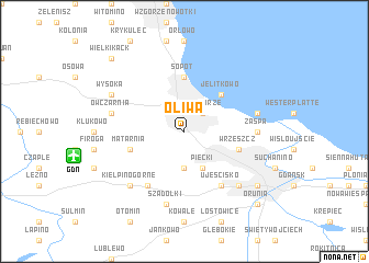 map of Oliwa