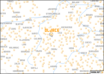 map of Oljače