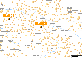 map of Oljače