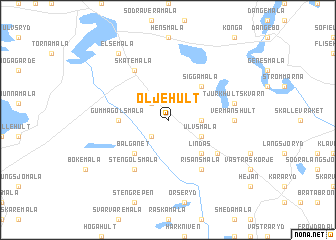 map of Öljehult